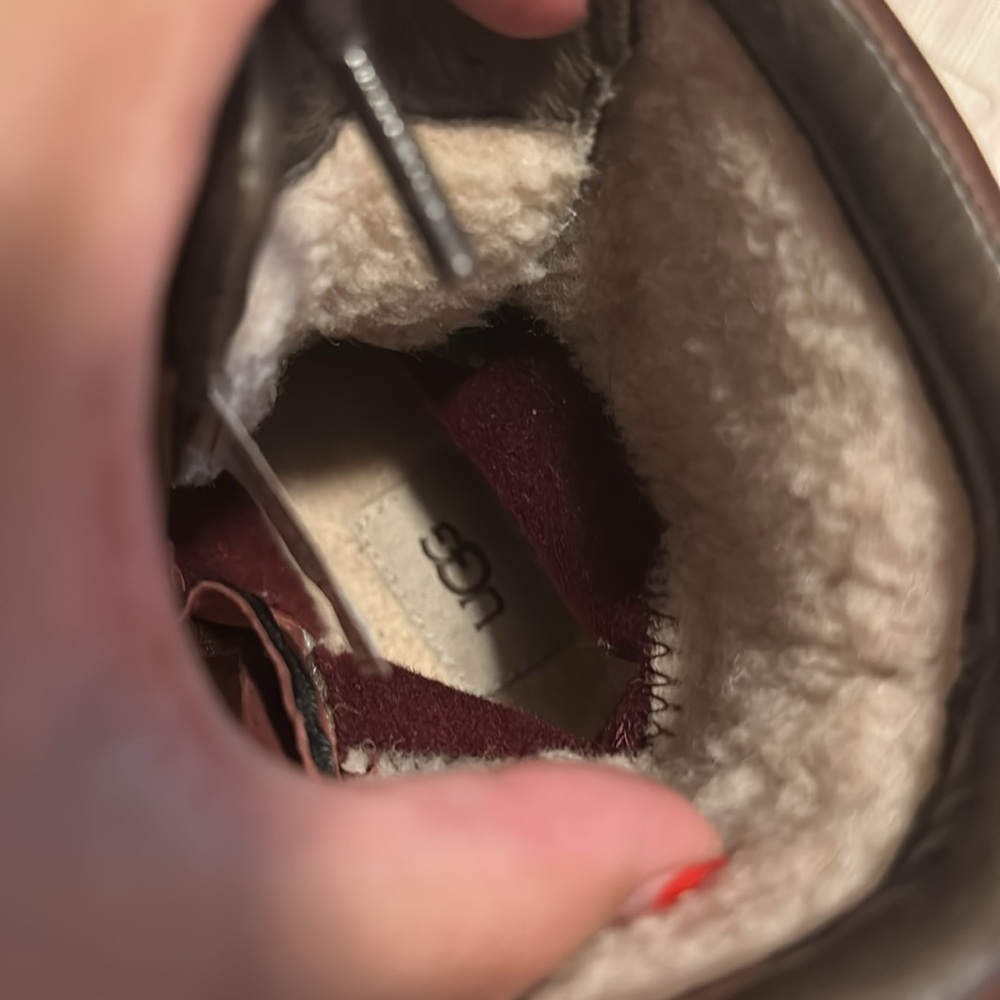 UGG Dark Brown Leather Boots - Picture 6 of 8